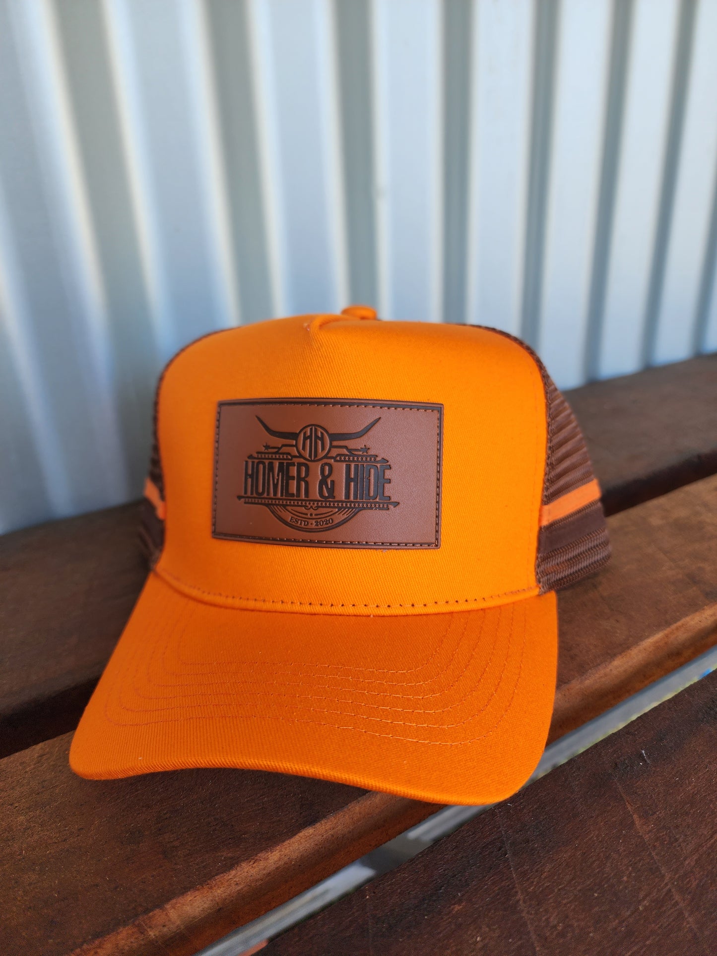 Orange and brown