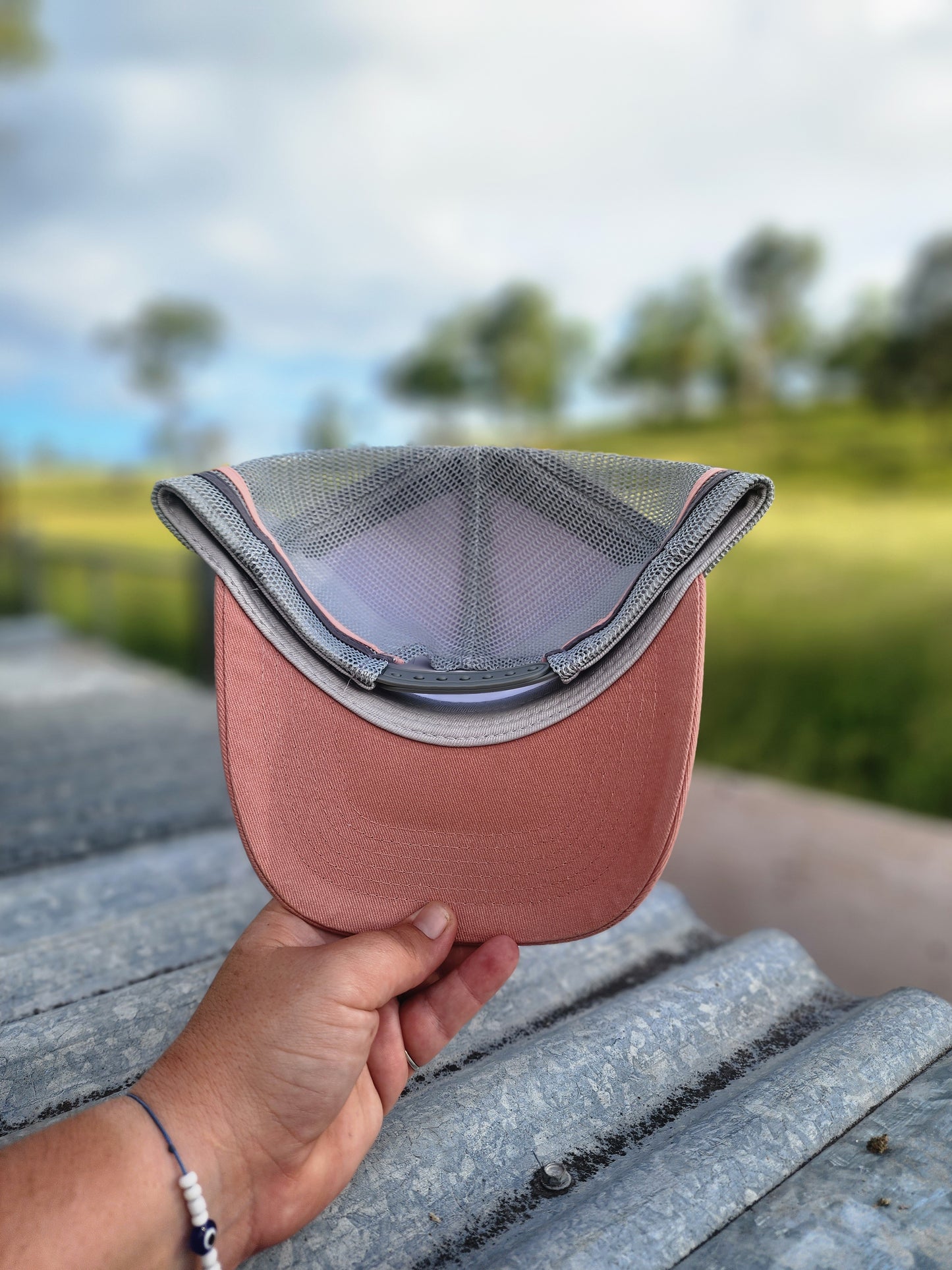 Dusty pink with grey(patch)