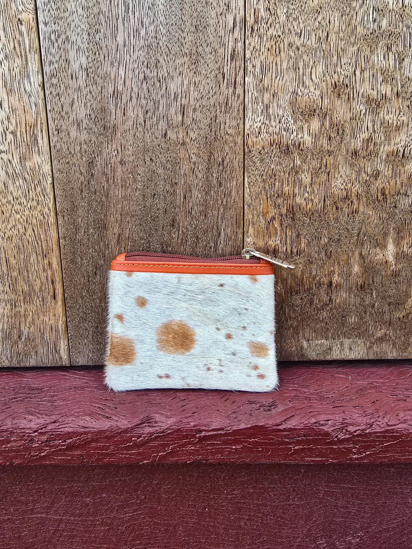 Hair on hide coin purse #06