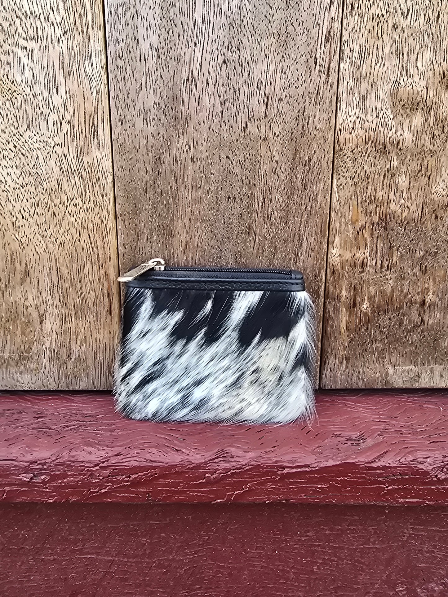 Hair on hide coin purse #42