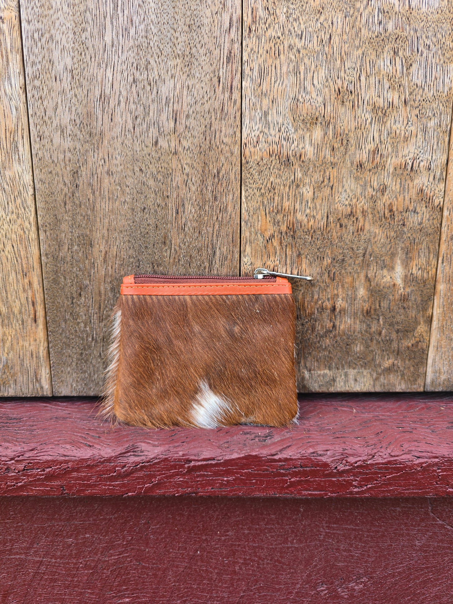 Hair on hide coin purse #07