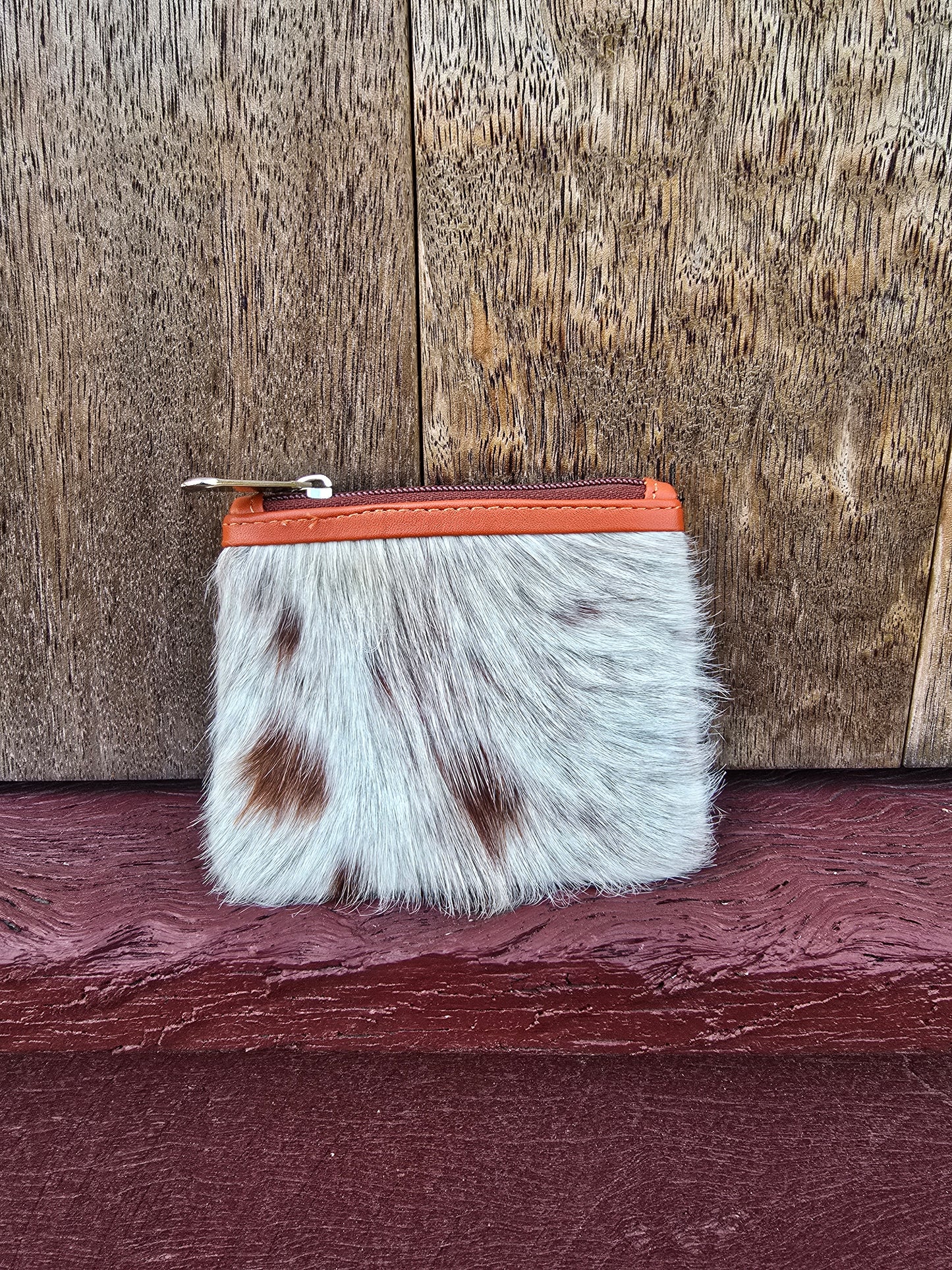 Hair on hide coin purse #01