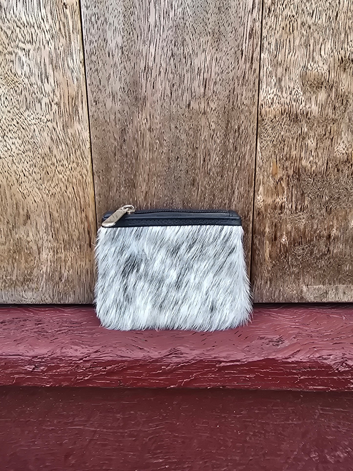 Hair on hide coin purse #37