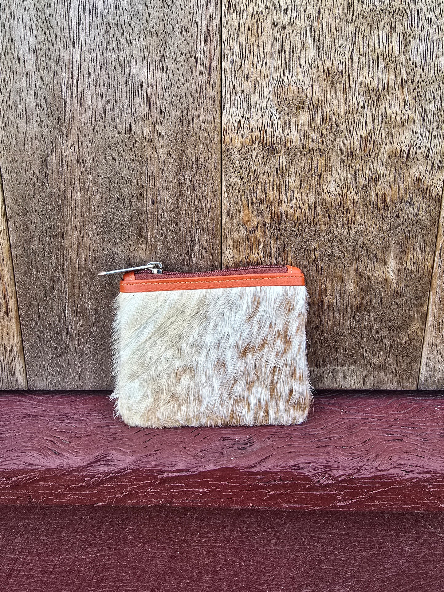 Hair on hide coin purse #03