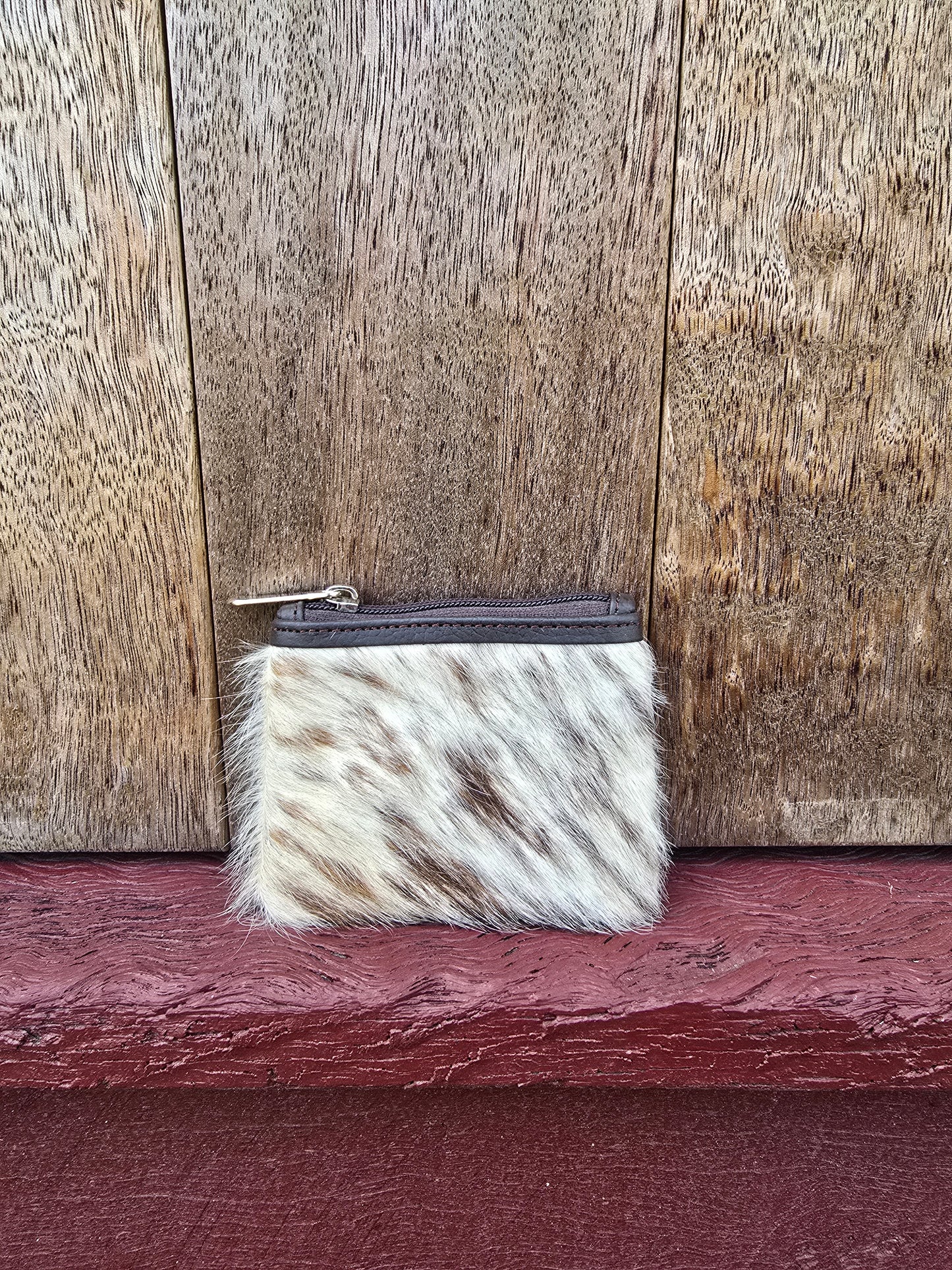 Hair on hide coin purse #16