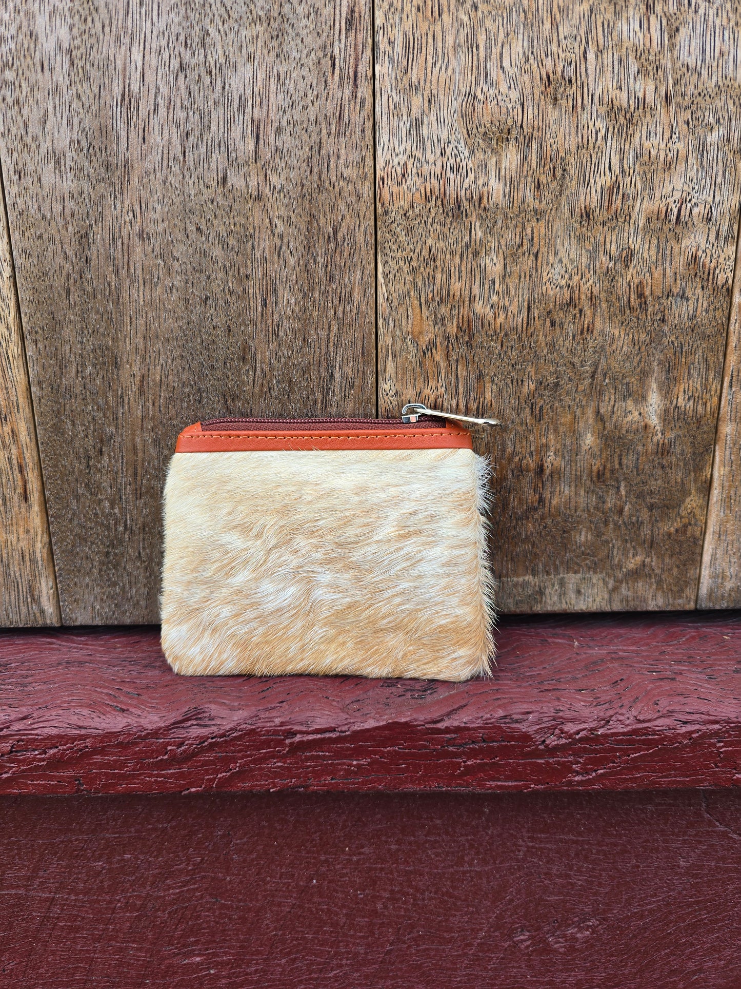 Hair on hide coin purse #12
