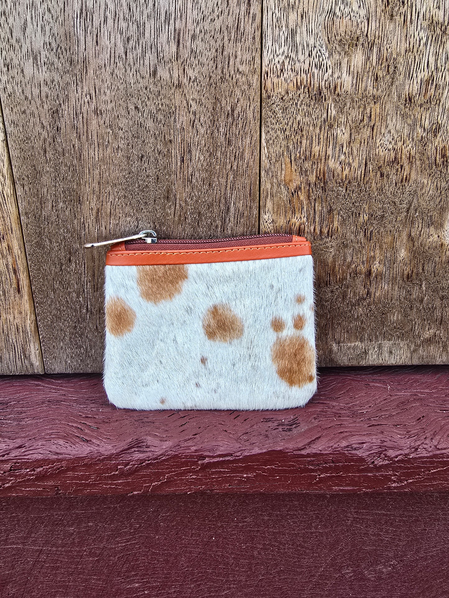 Hair on hide coin purse #05