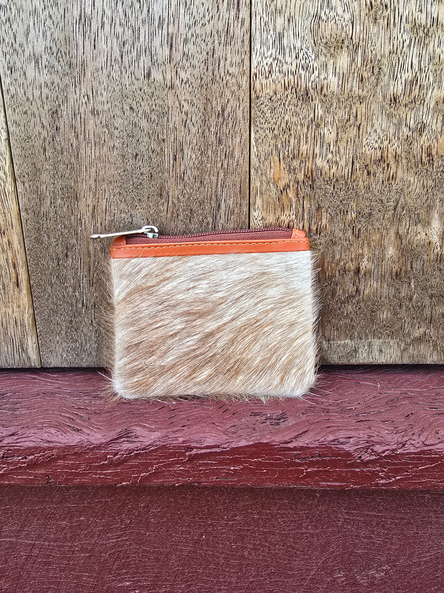 Hair on hide coin purse #04