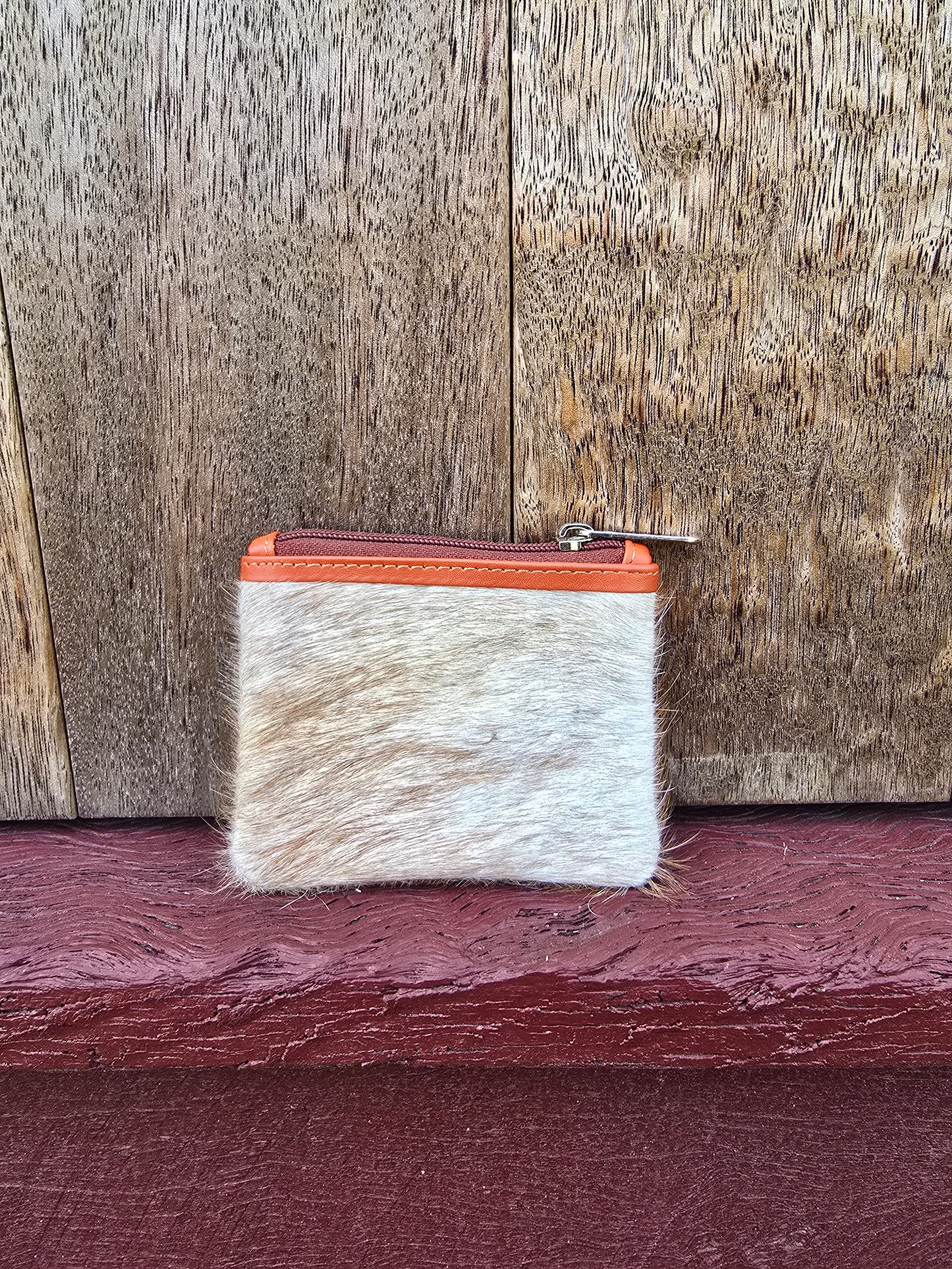 Hair on hide coin purse #04