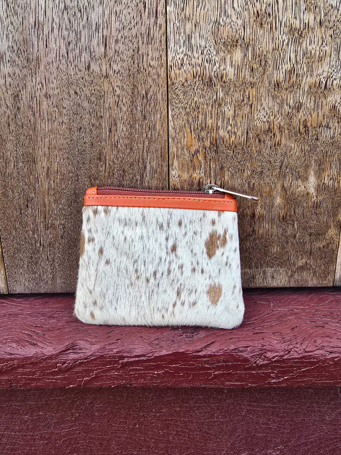 Hair on hide coin purse #09