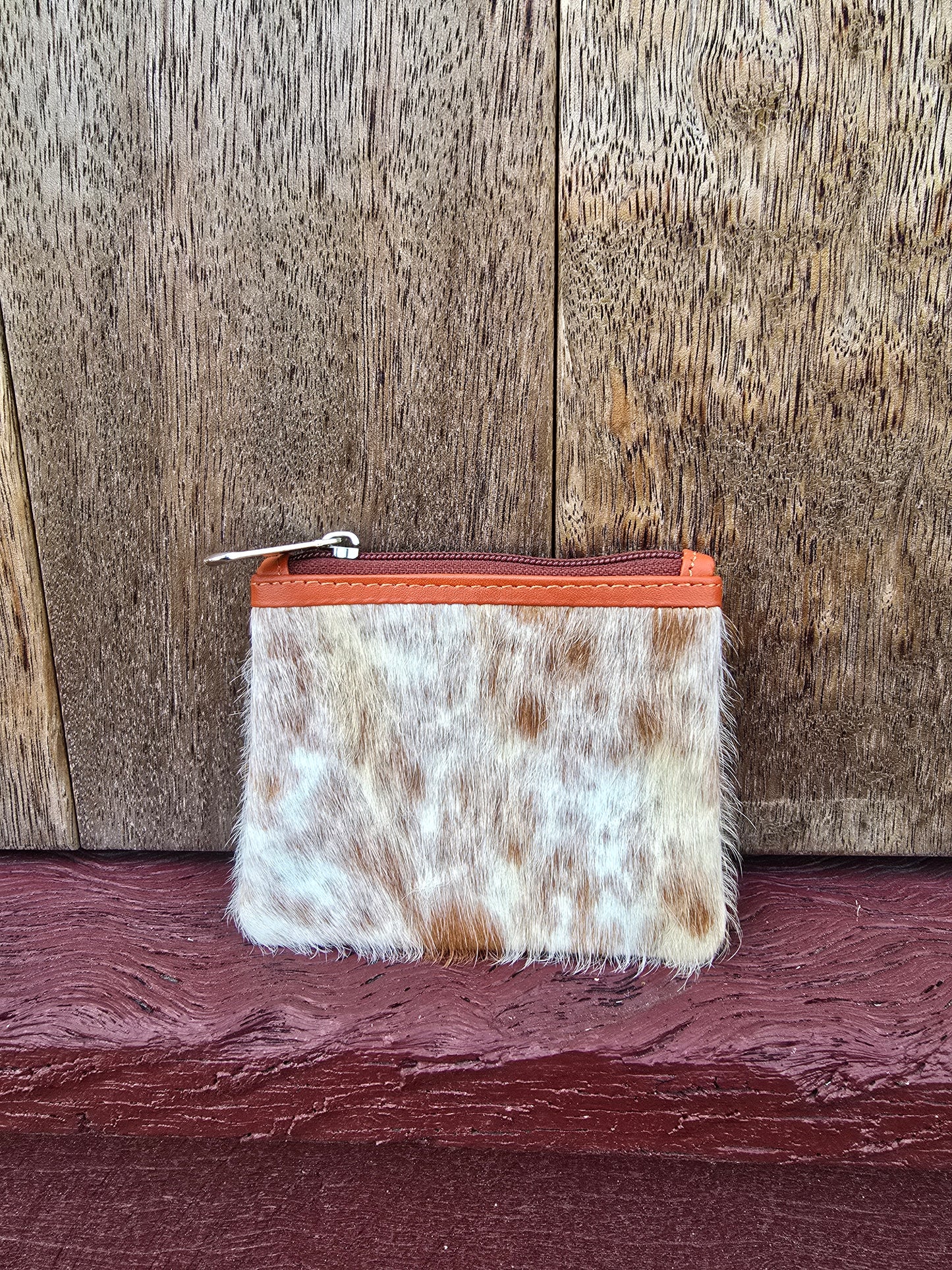 Hair on hide coin purse #02