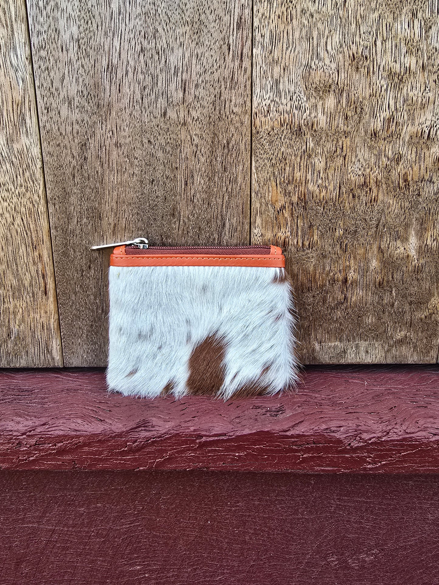 Hair on hide coin purse #07