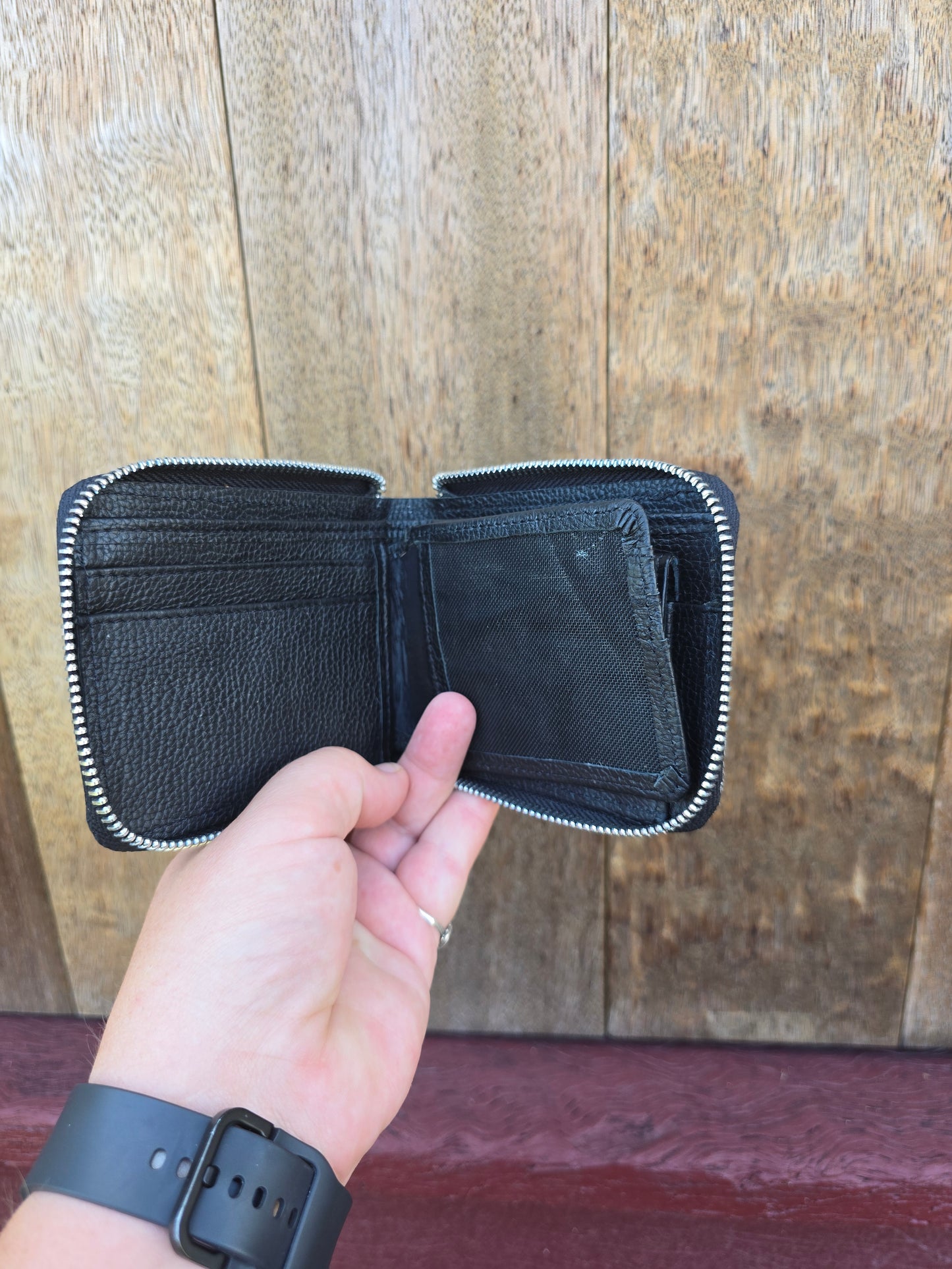 Hair on hide unisex rectangular zippered wallet #14