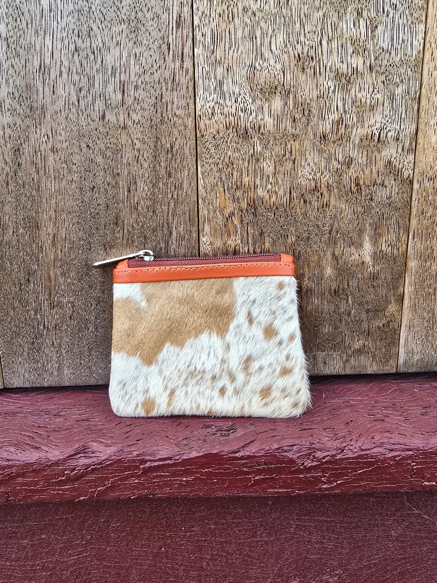 Hair on hide coin purse #09