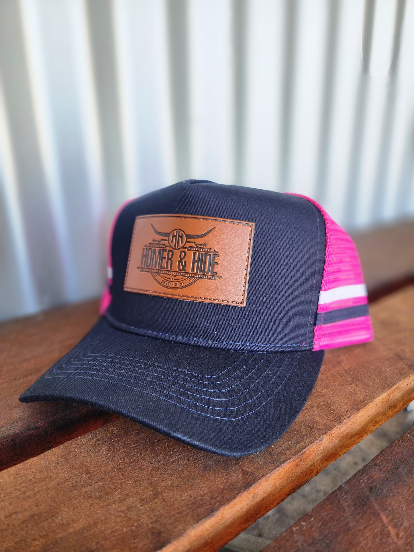 Navy on pink (patch)