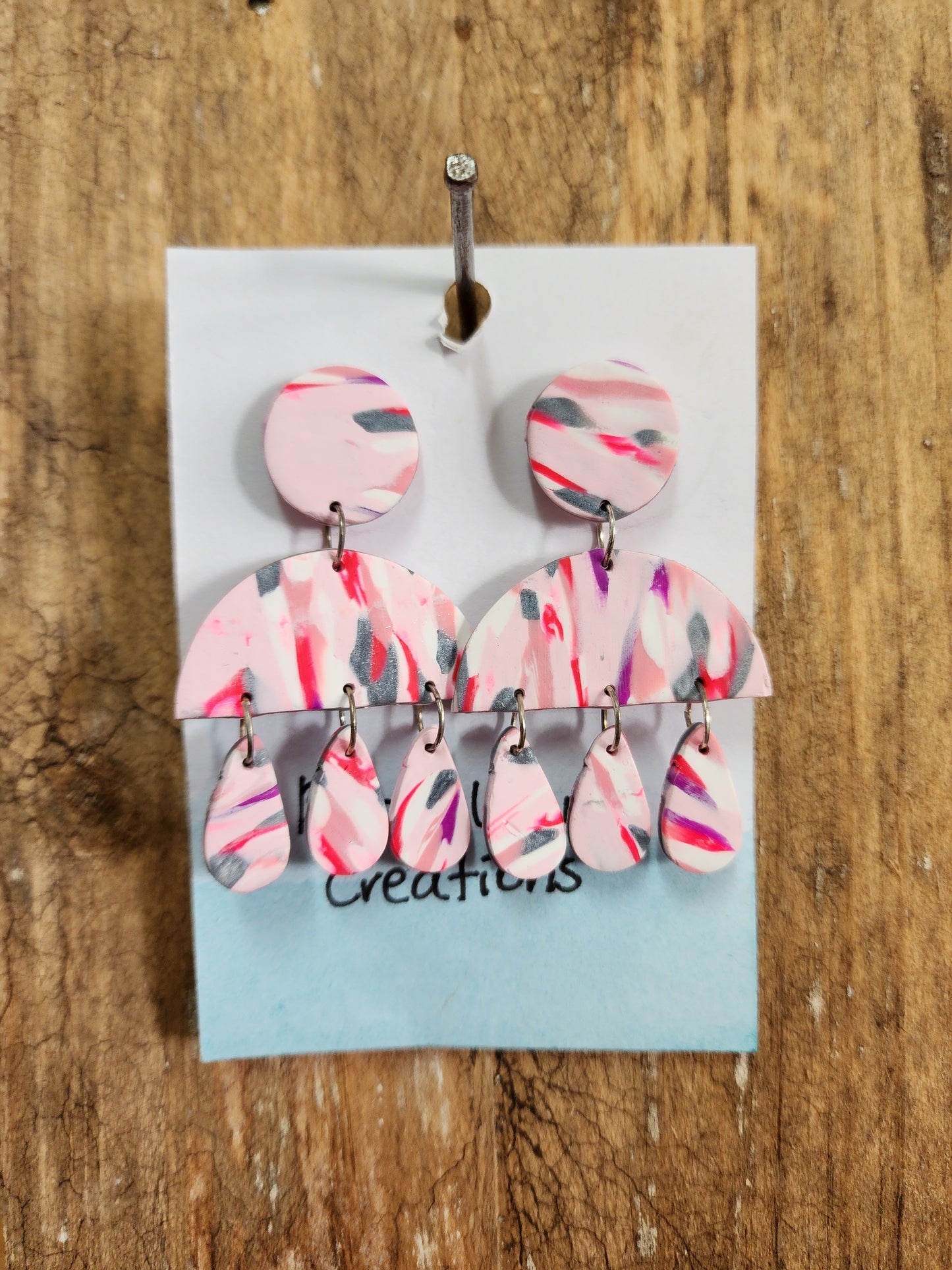 Hand made polymer earings