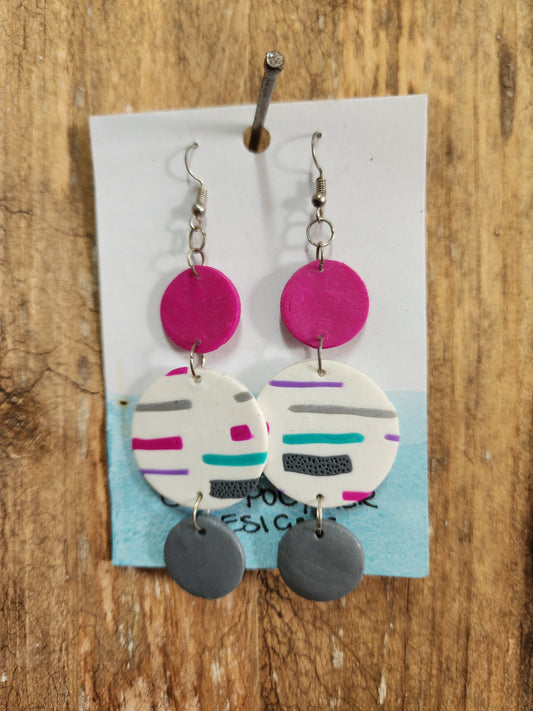 Hand made polymer earings