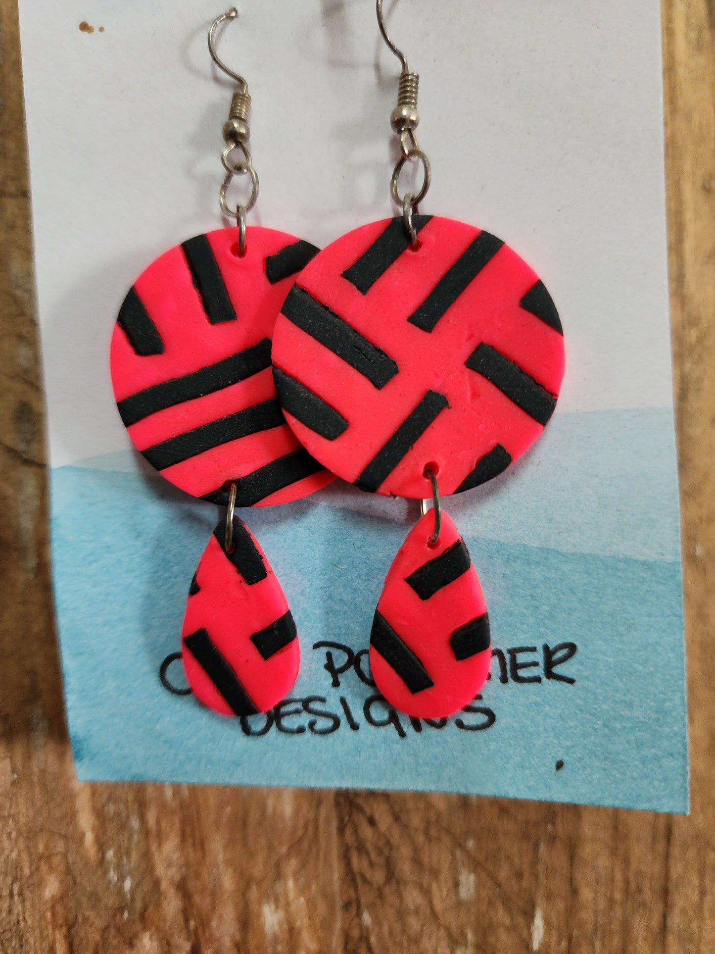 Hand made polymer earings