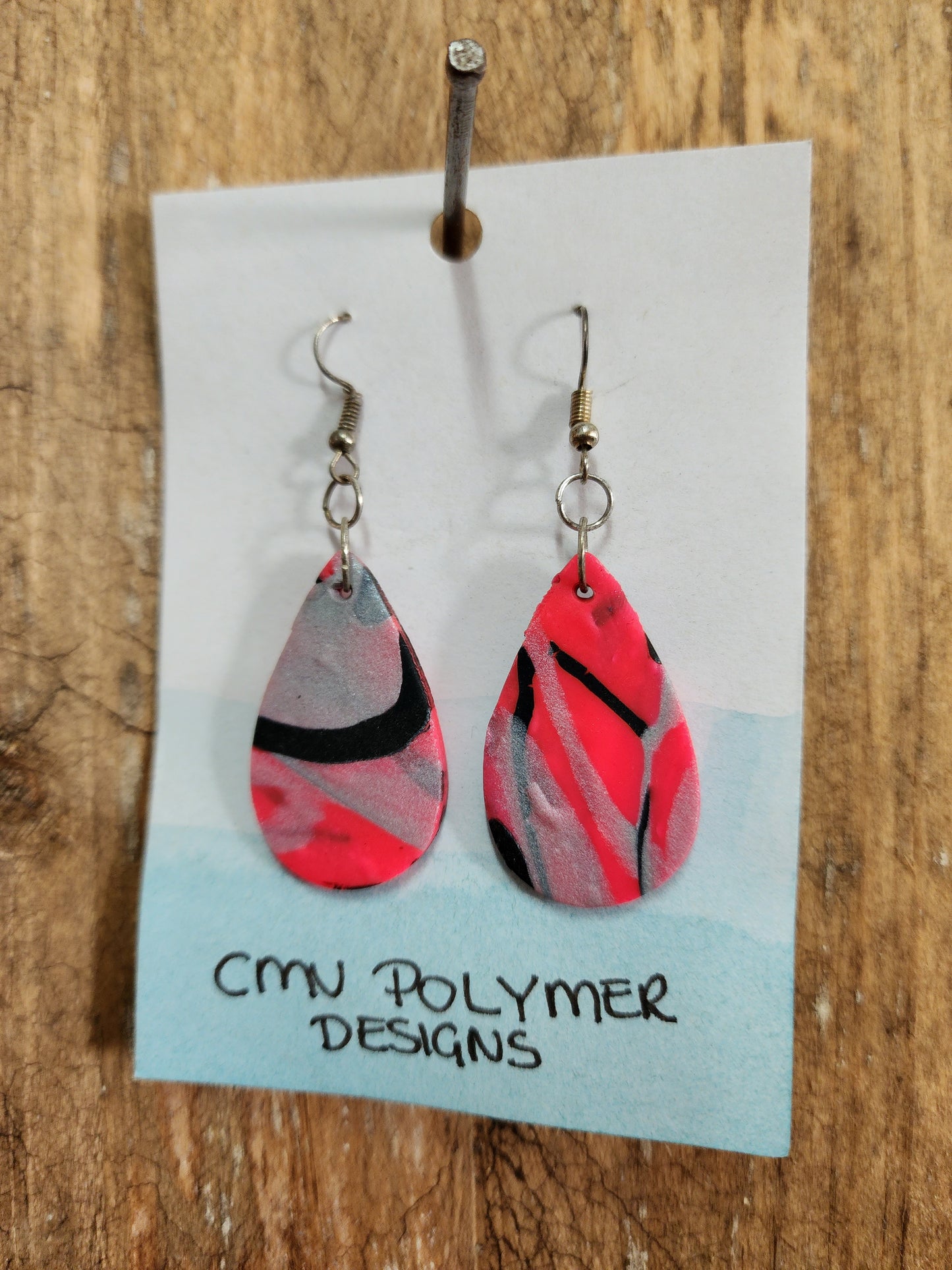 Hand made polymer earings