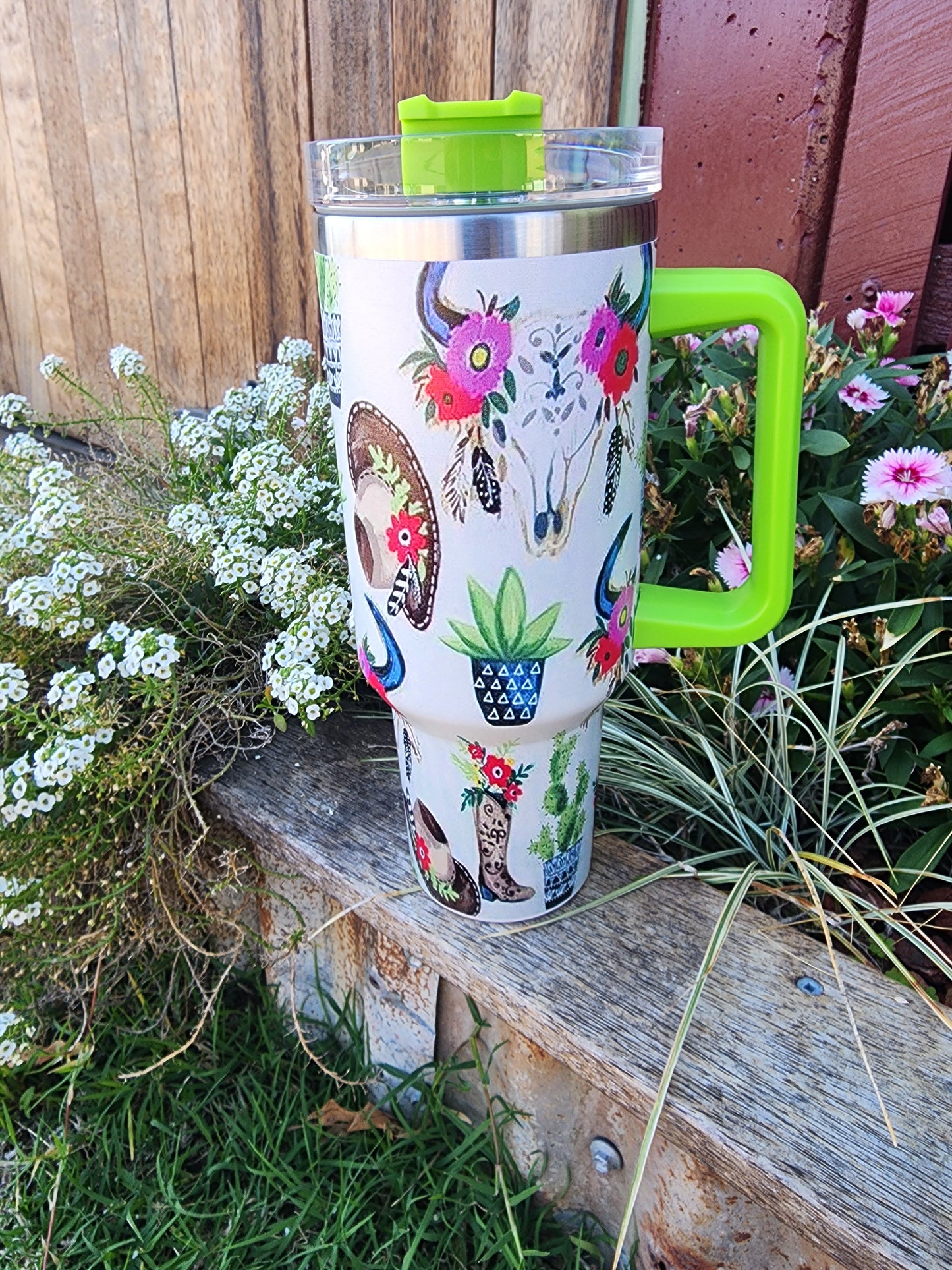 40oz succulent Travel mug