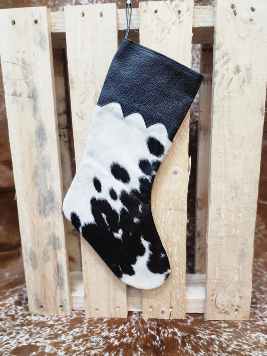 Cow hide Christmas stocking #01