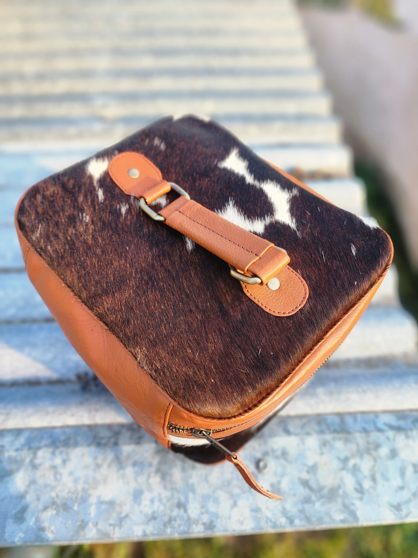 Cow hide beauty case #01