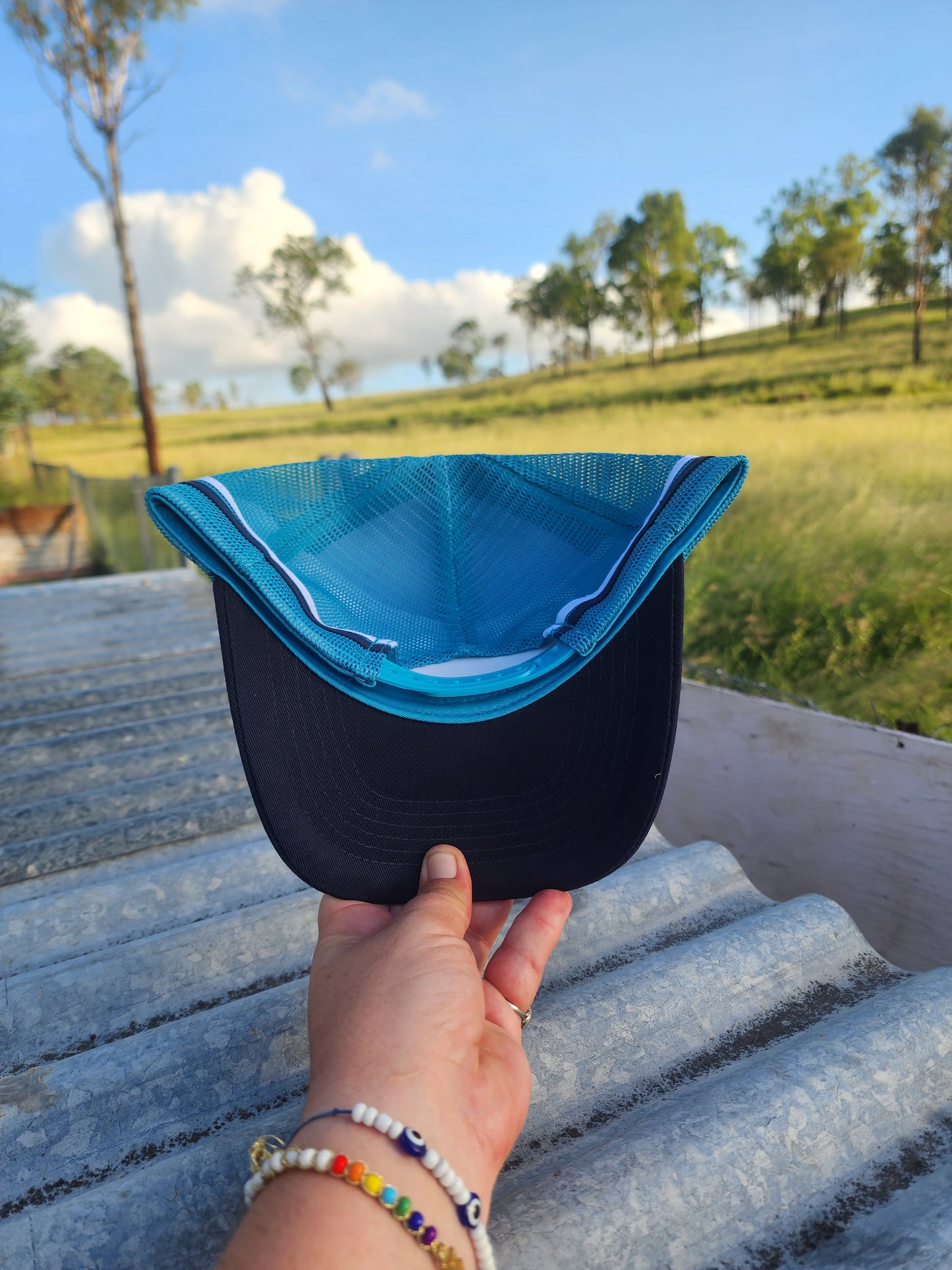 Navy aqua (embroiderd)