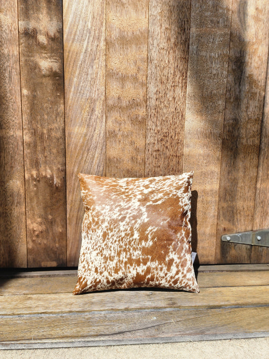 Cowhide cushion- Brown speckled