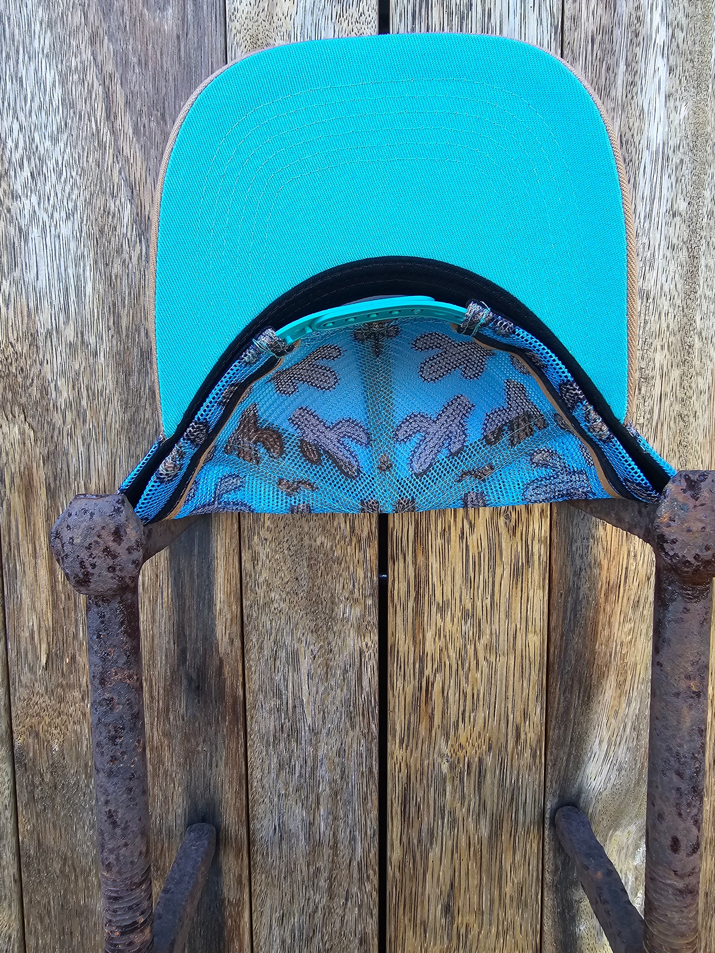 Tan teal cactus back(patch)