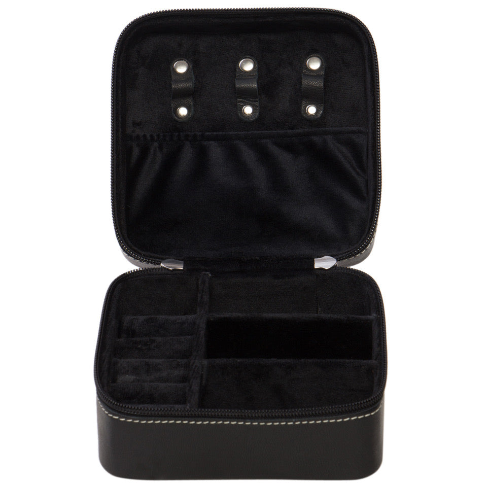 Cowhide jewellery box - Black