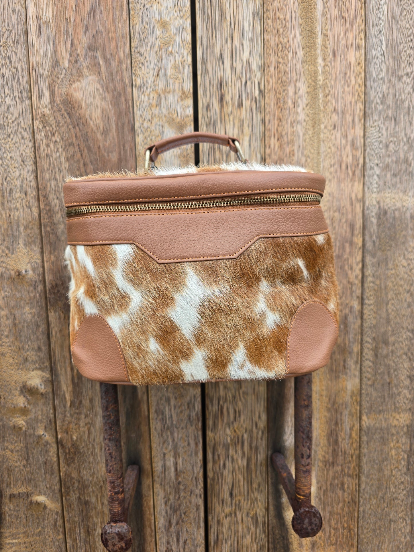 Cow hide beauty case #14