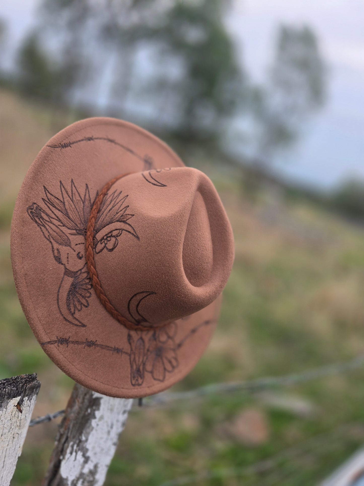 Cow skull floral(Tan)