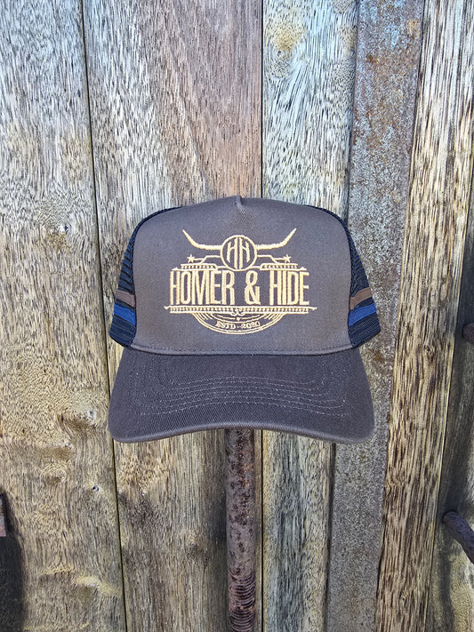 Brown with blue/Brown stripe