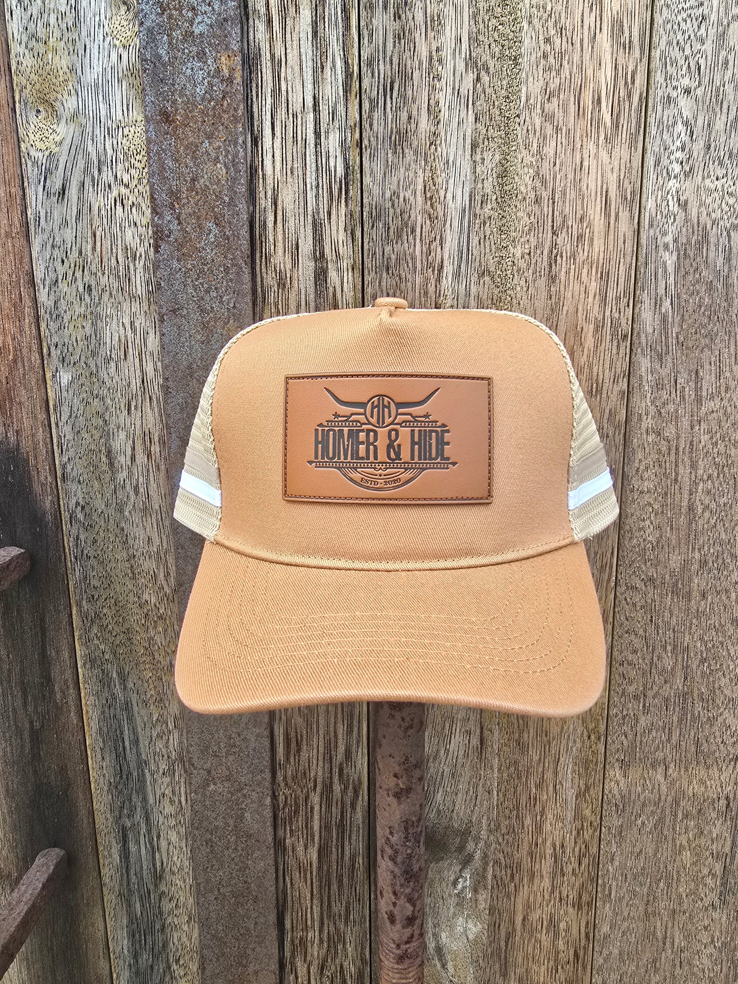 Tan ponytail cap