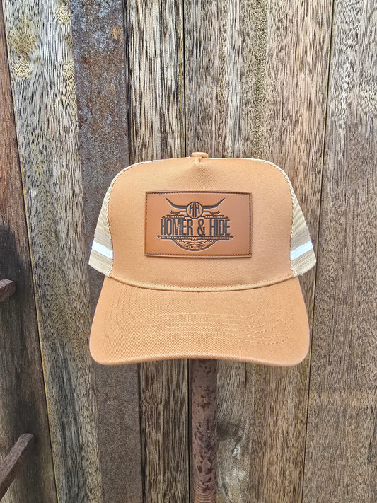Tan ponytail cap