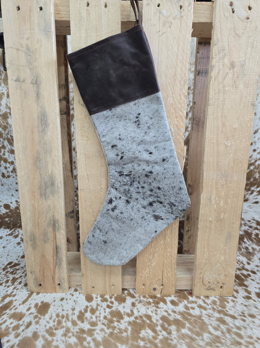 Cow hide Christmas stocking #27