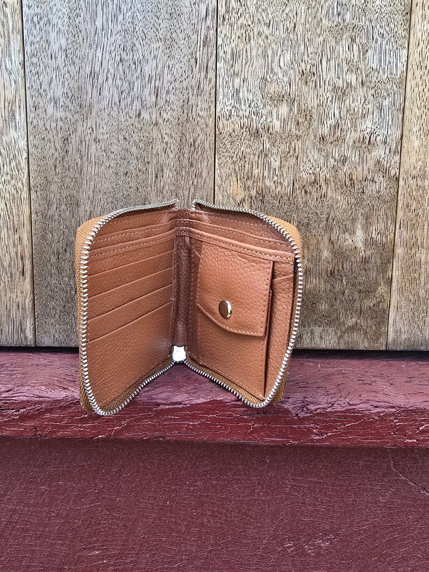 Hair on hide unisex square zippered wallet #02