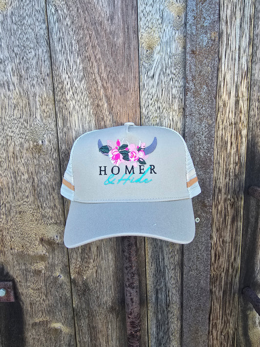 Tan with imitation embossed under brim