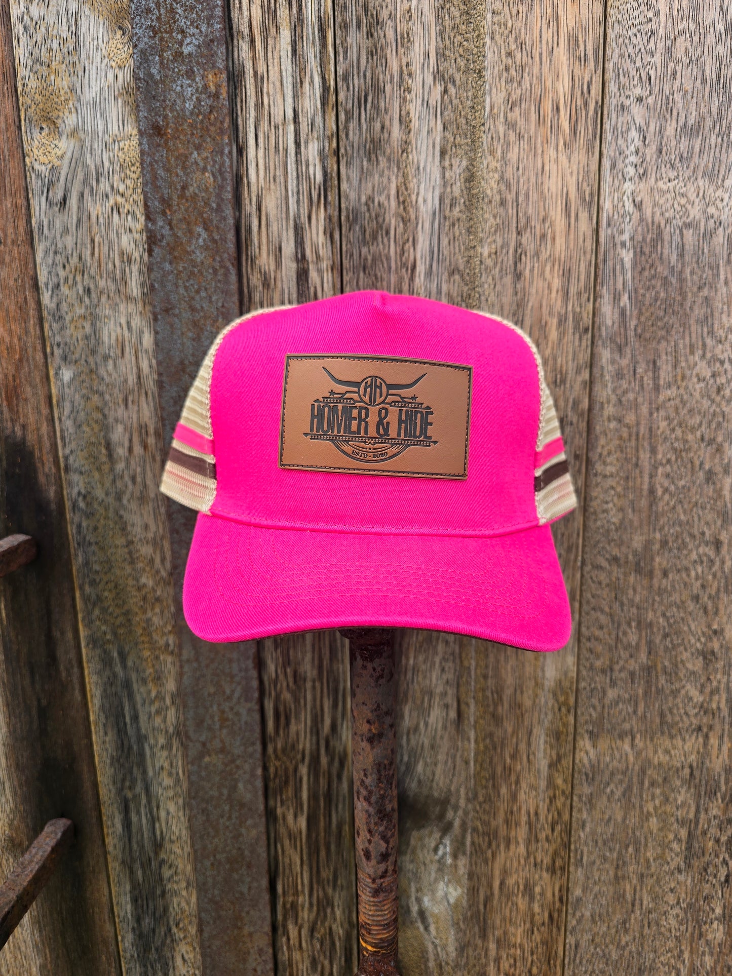Pink on stone