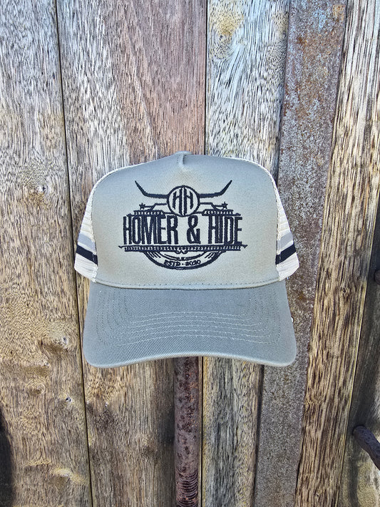 Grey with black/grey stripe