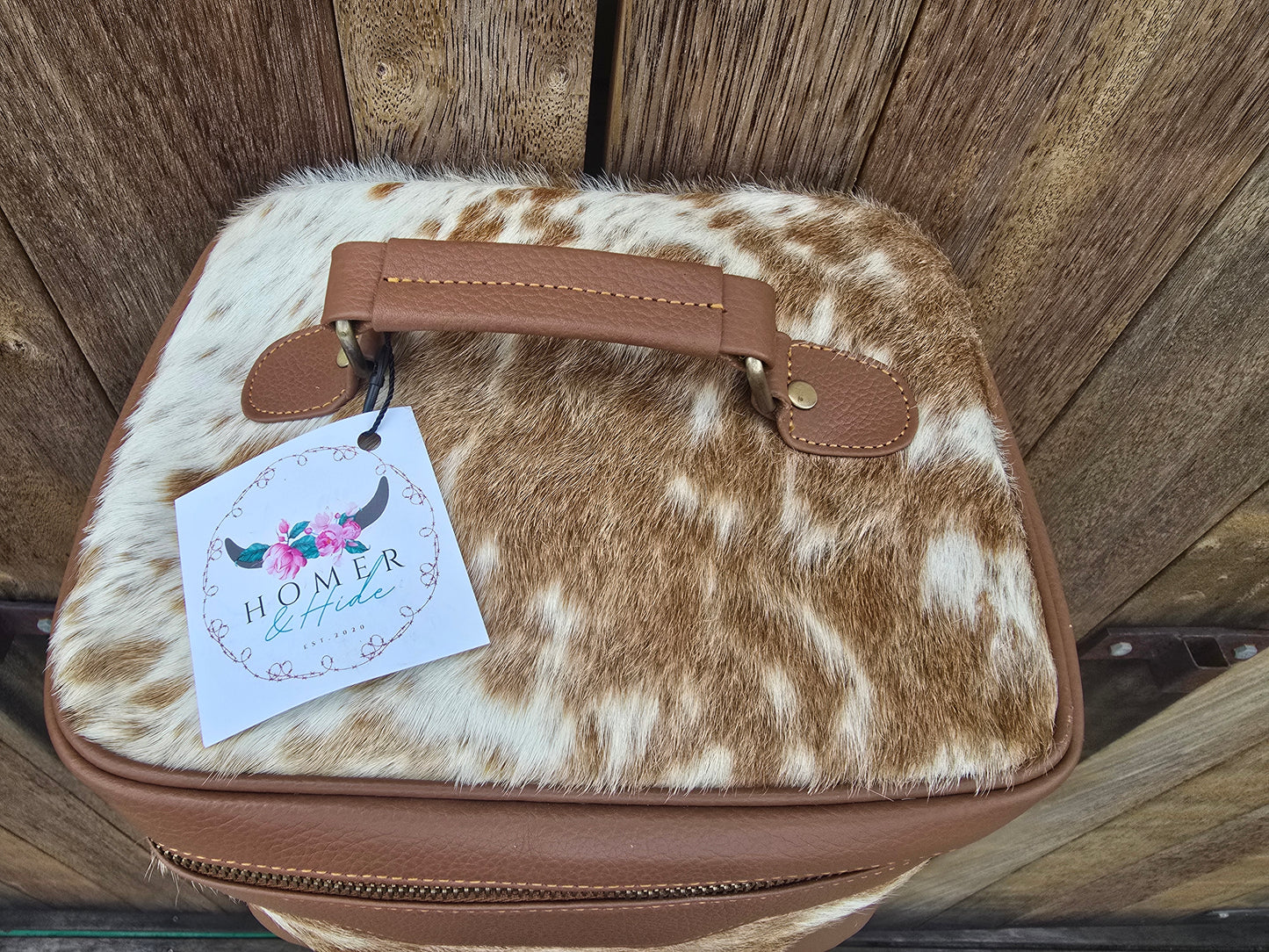 Cow hide beauty case #13