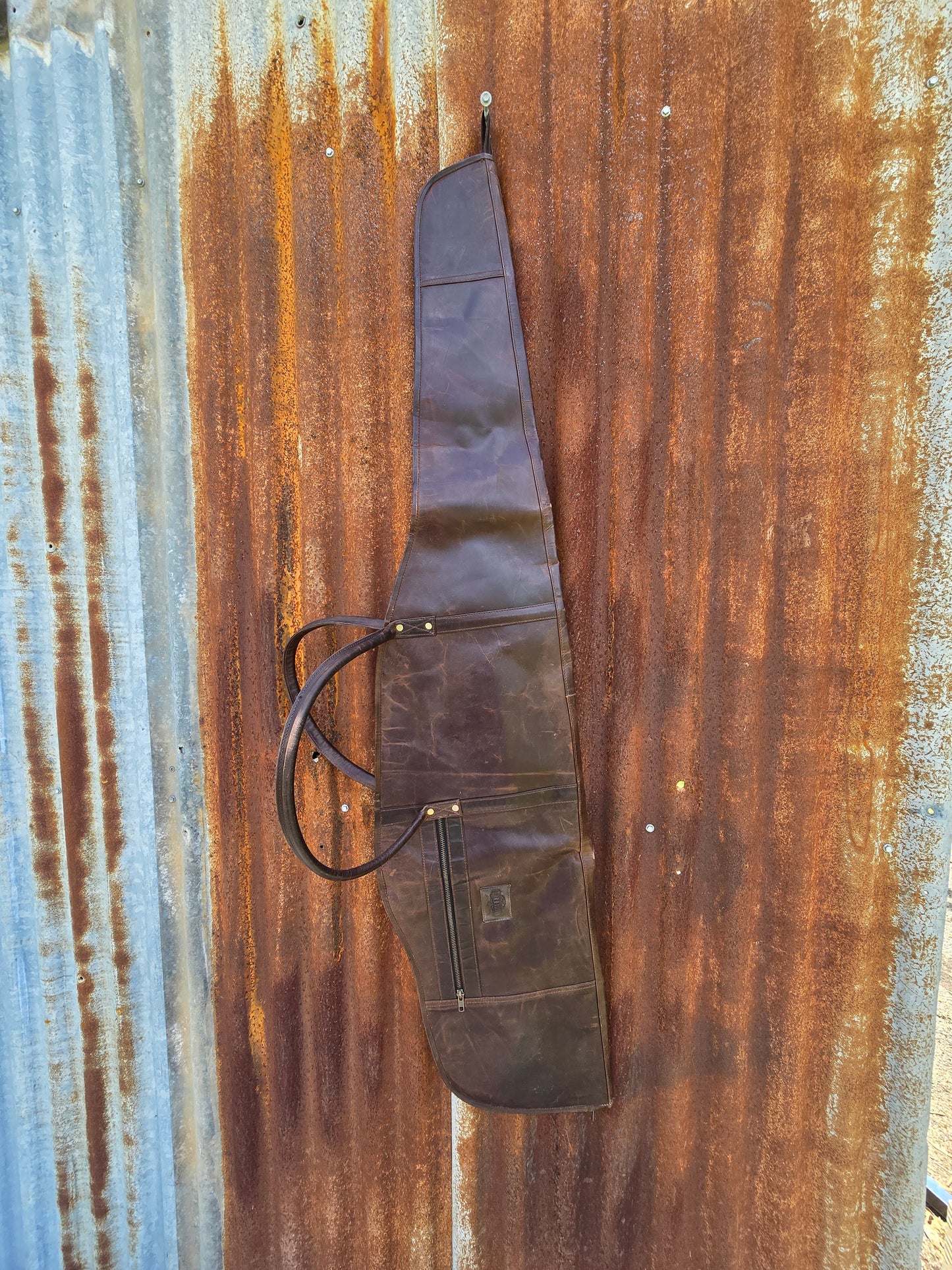 Antique leather rifle case