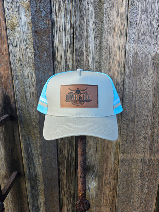 Stone on light blue (ponytail cap)